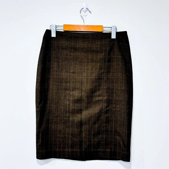 SANDRA  ANGELOZZI Brown plaid skirt - Picture 1 of 6